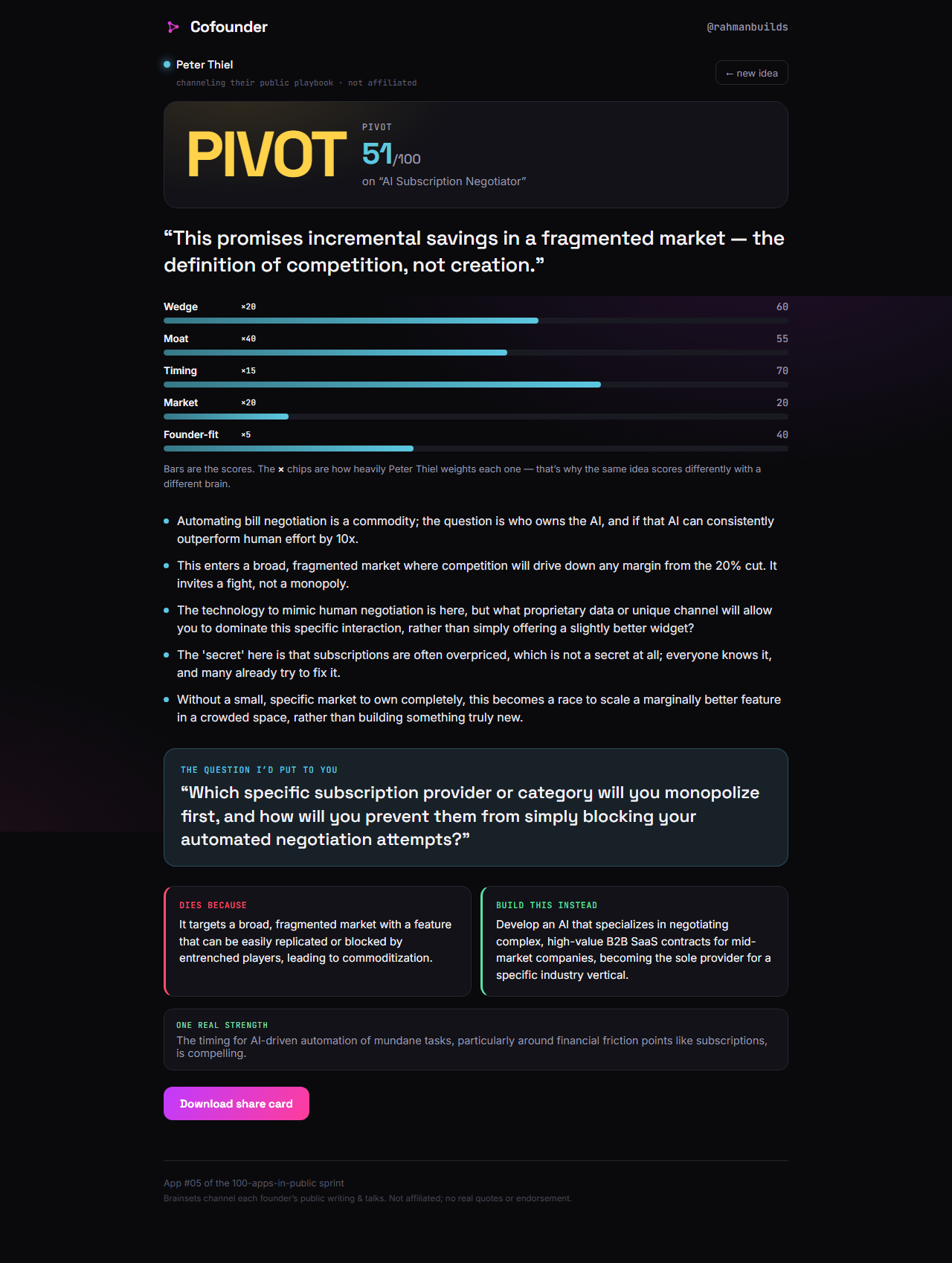Cofounder screenshot 2